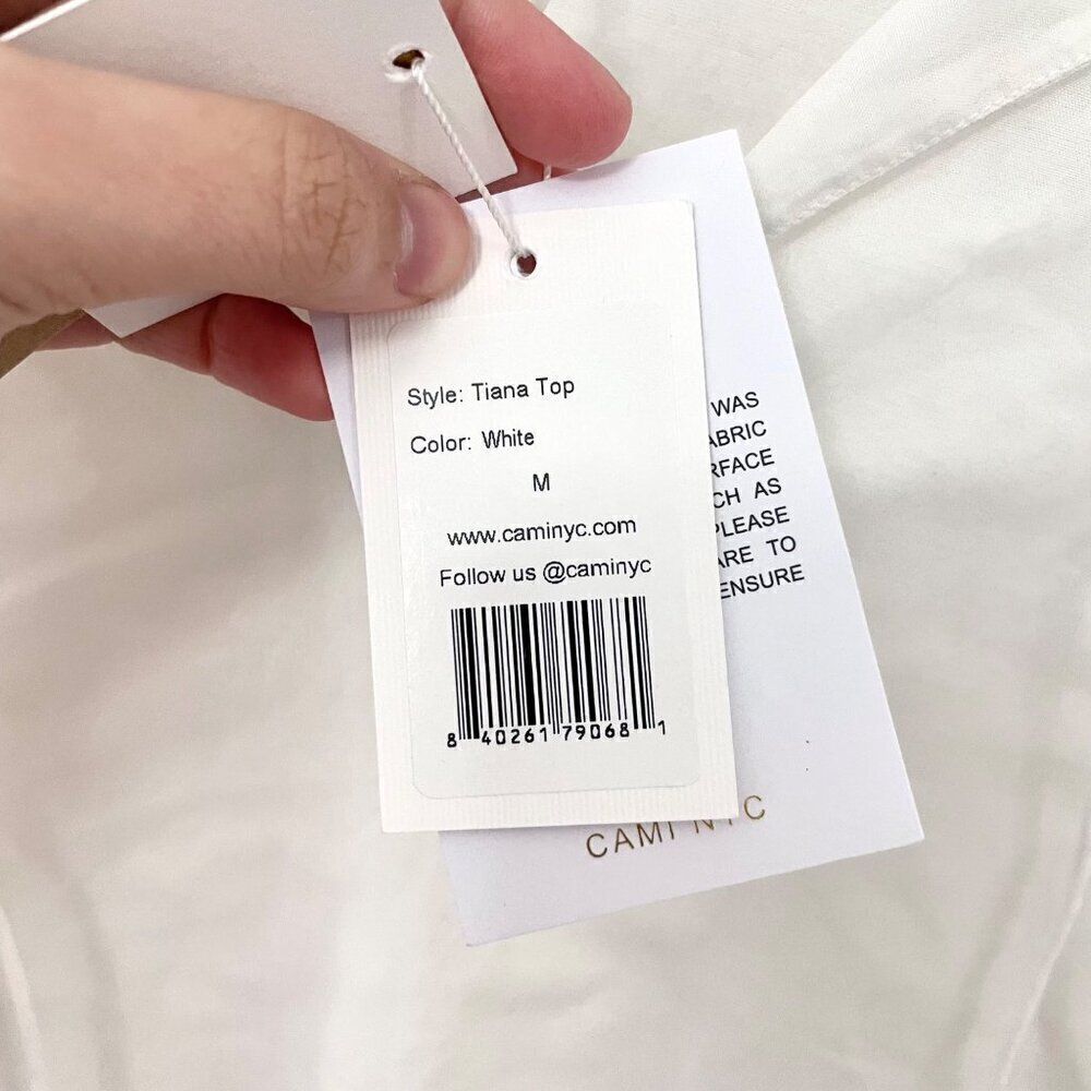 NWT Cami NYC Tiana Long-Sleeve Blouse White Size M - Picture 5 of 8